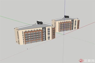 現(xiàn)代工廠房建筑設(shè)計 SketchUp模型與圖文制作